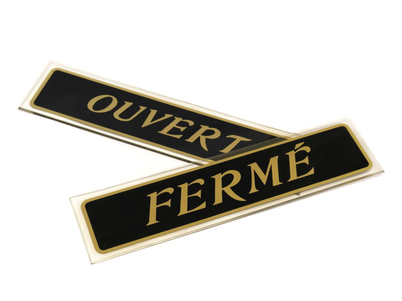 Vintage Open And Closed Door Signs Plexiglass Store Panels