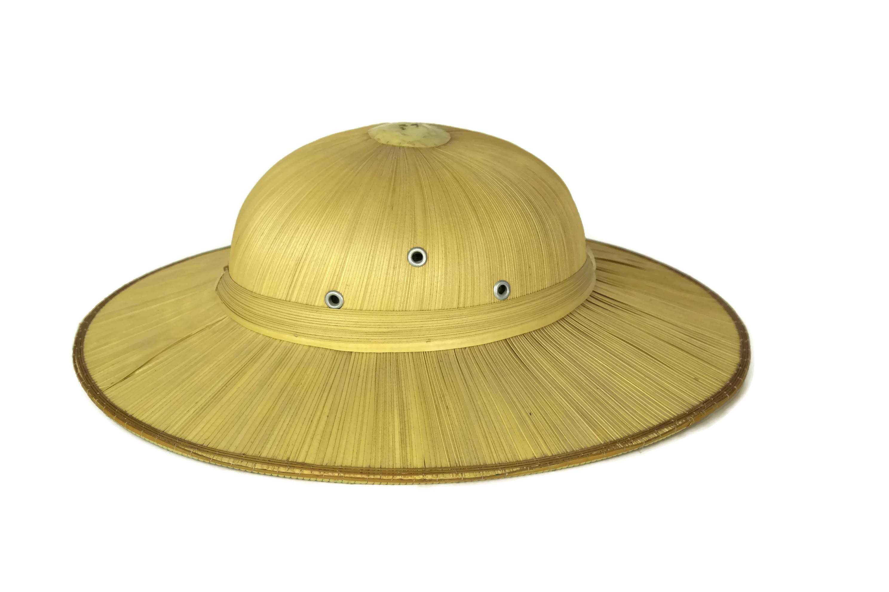 Vintage French Straw Pith Helmet, Safari Hat, Tropical Fashion Sun Hat ...