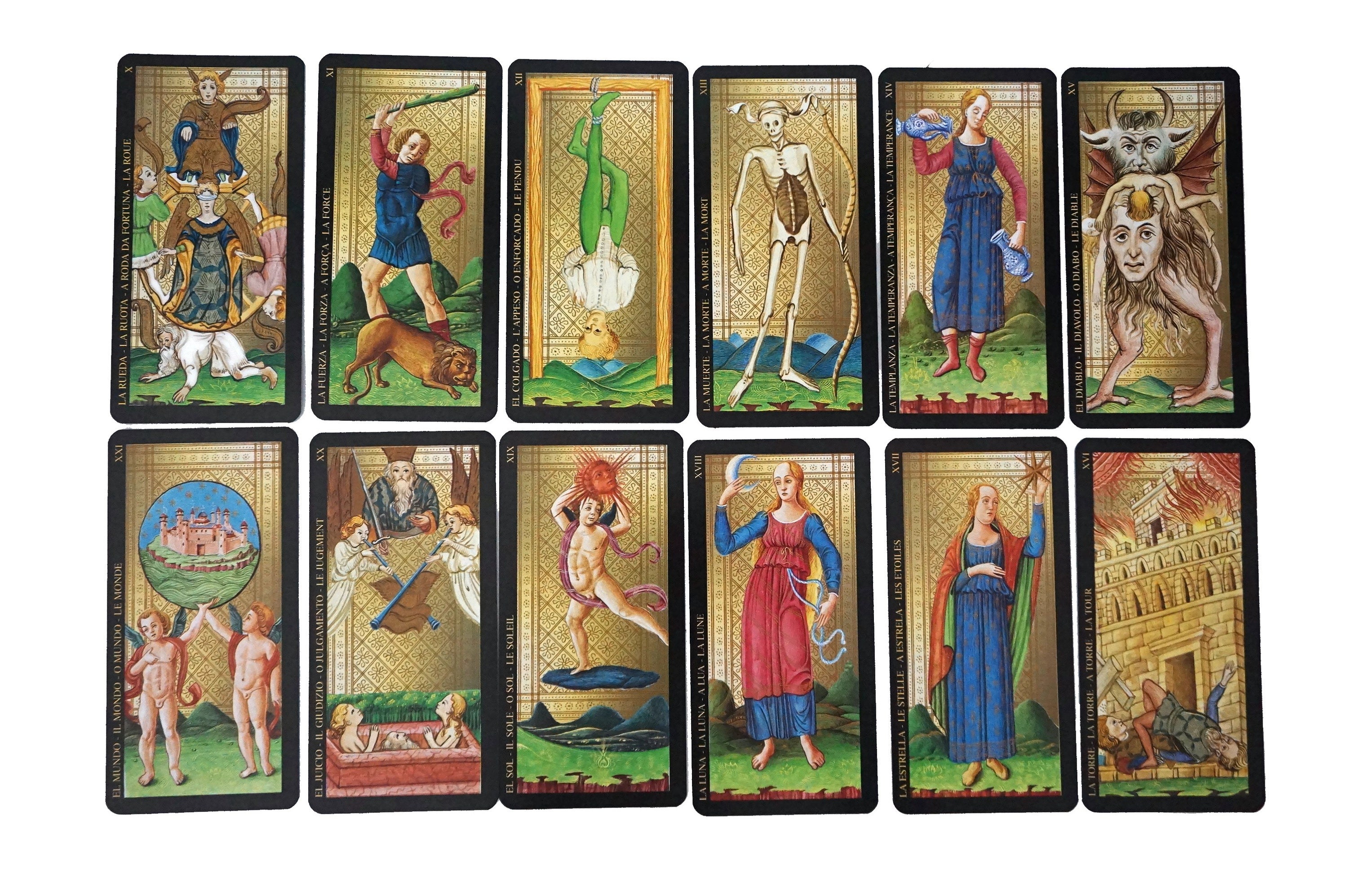 Visconti Sforza Tarot Card Deck, Vintage Fortune Telling and Divination Gifts
