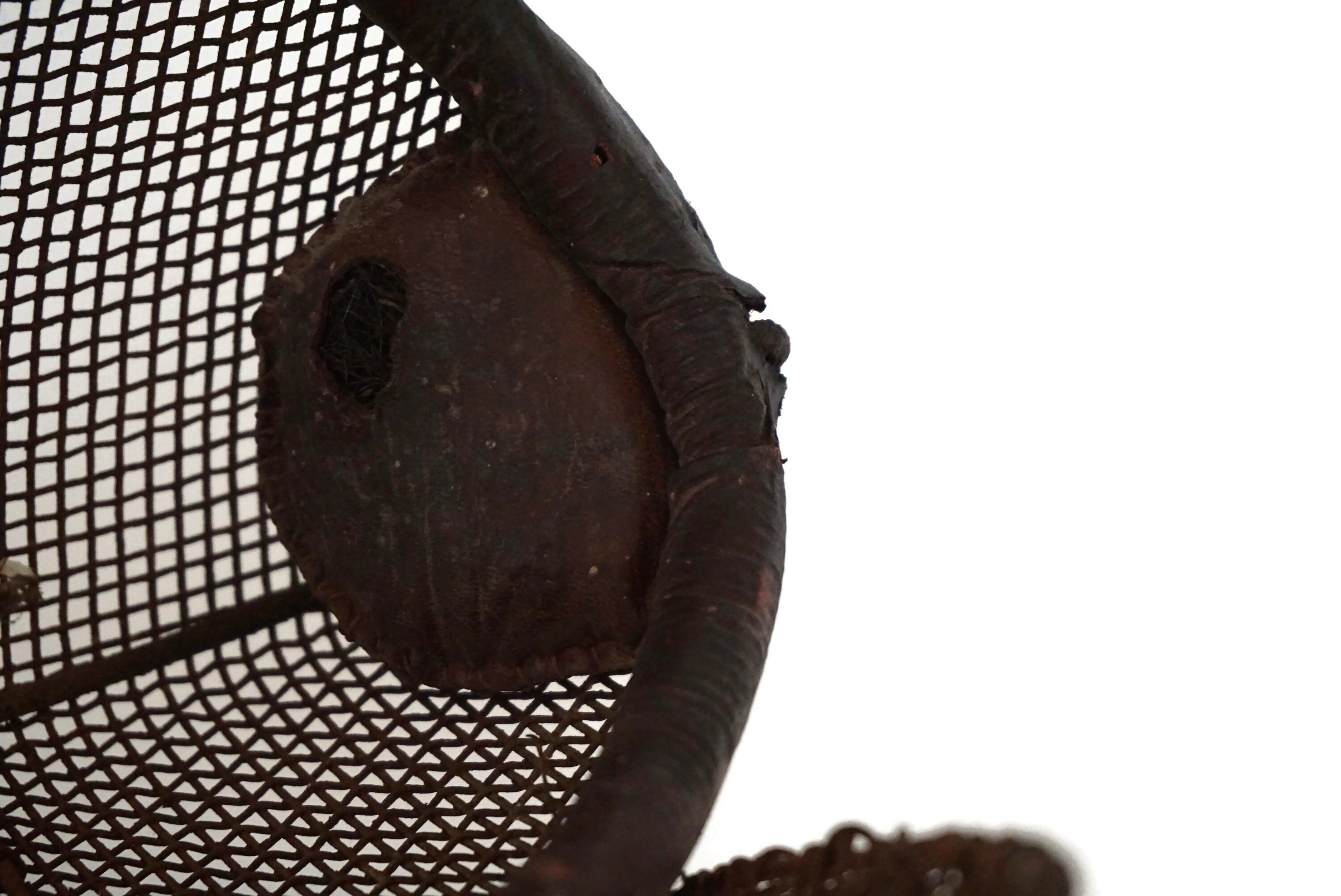 French Antique Fencing Mask, Sports Equipment and Decor, Wire Mesh Cage