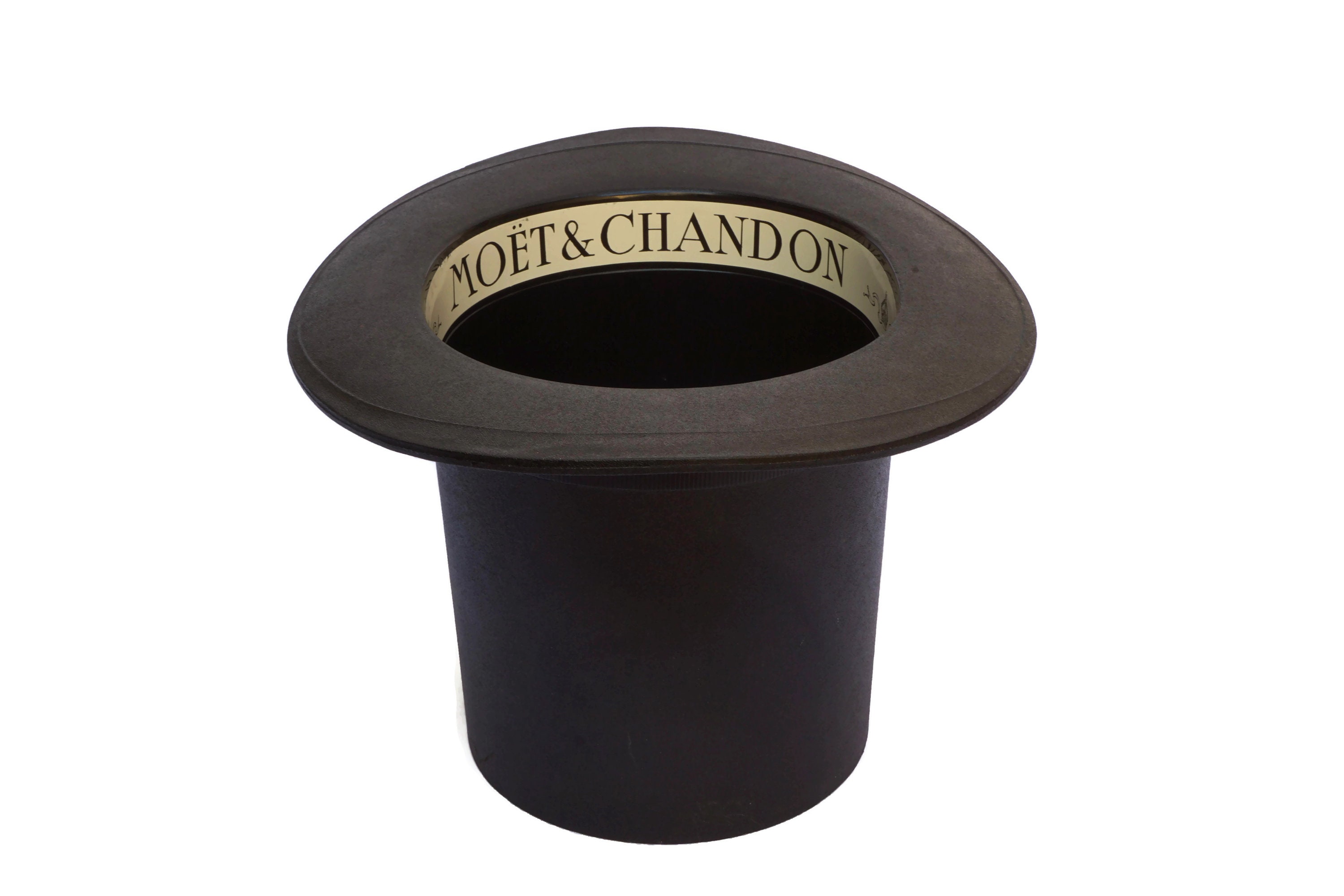 Top Hat Moet & Chandon Champagne Cooler, Seau à Glace avec Publicité Français, Décor de Bar Vintage