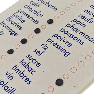 1970s French Kitchen Shopping List Reminder Board, Retro Vintage Wall Hanging Memo Plaque image 9