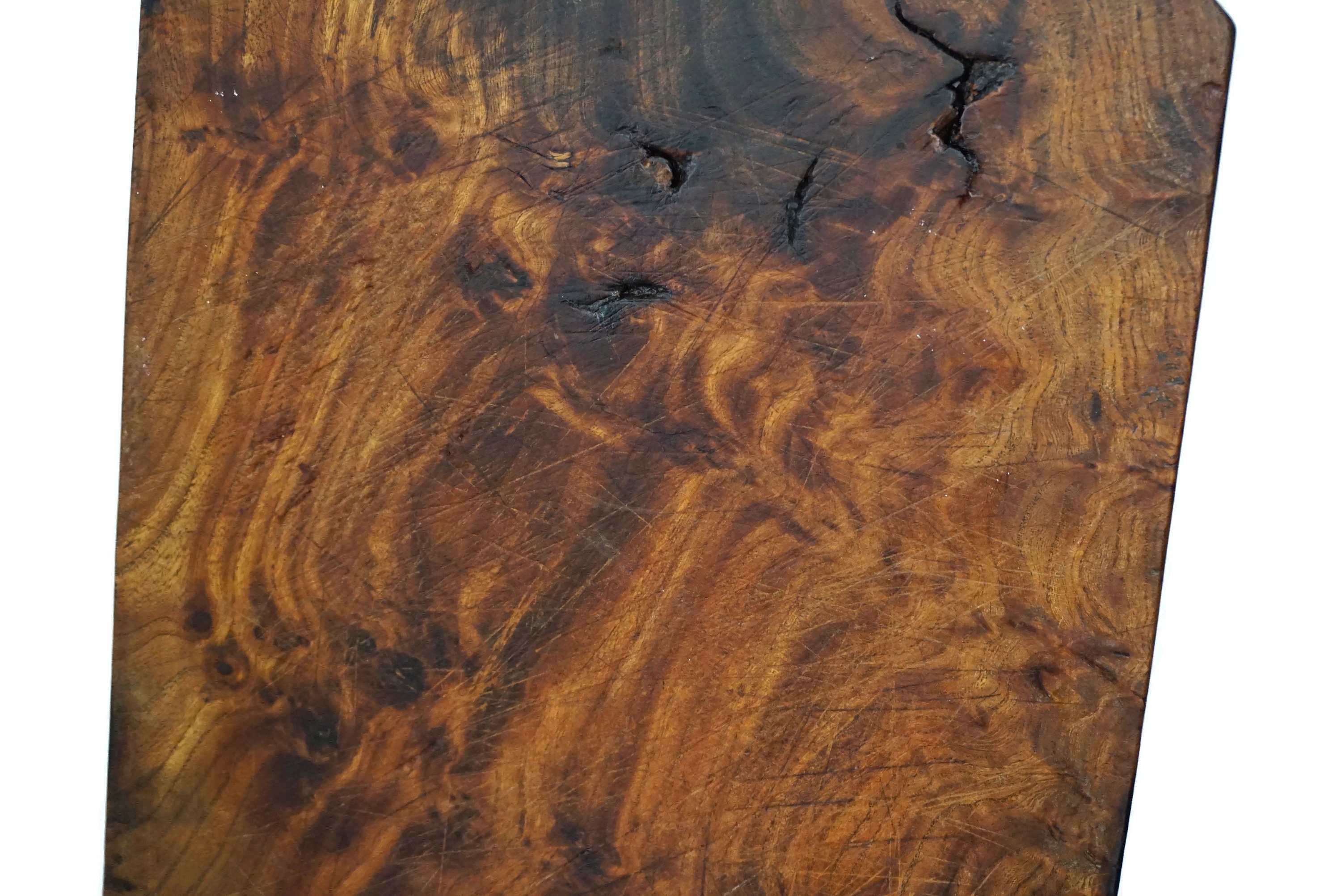 Large Antique Olive Wood Cutting Board, Rustic French Chopping Board