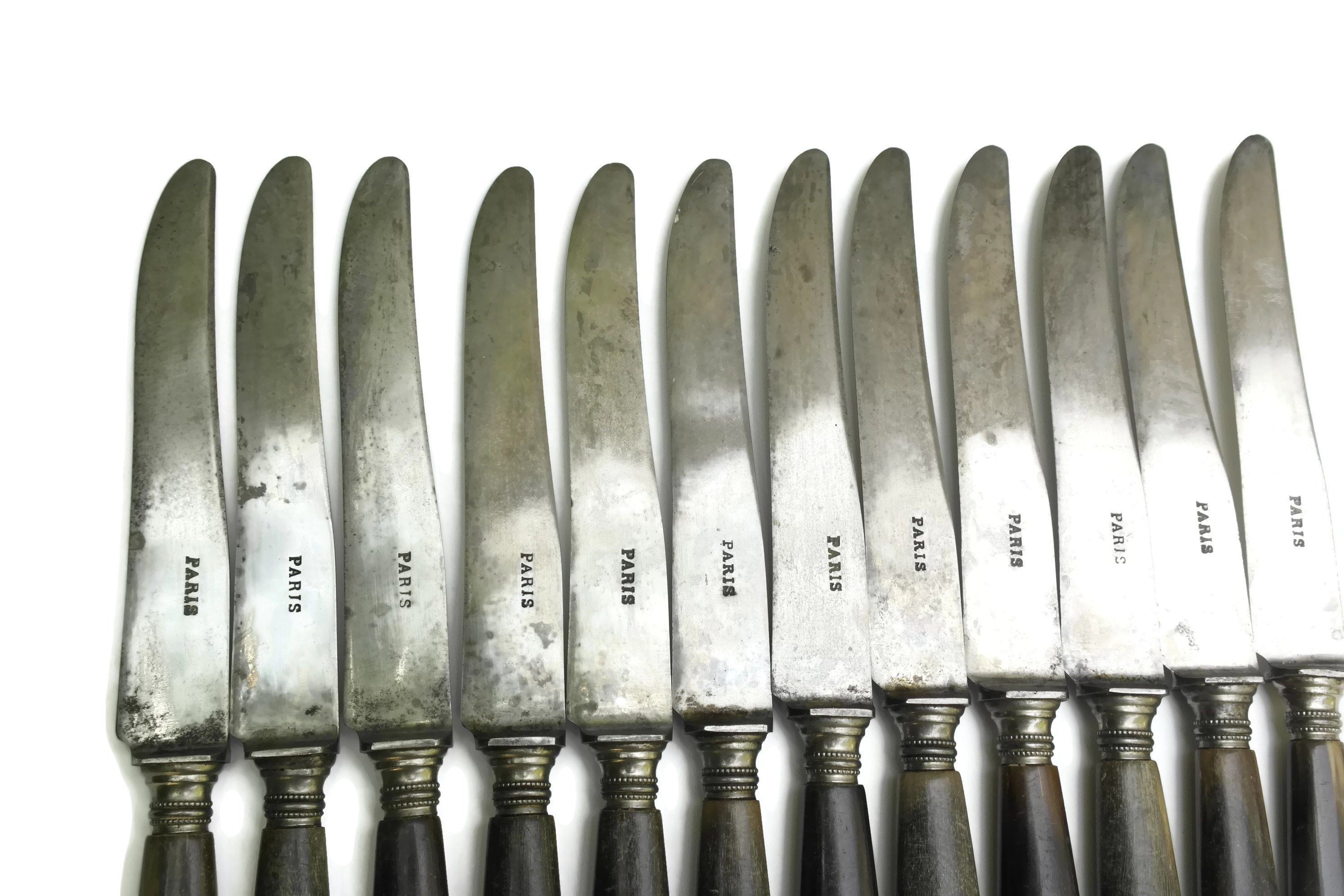 Set of 12 Antique Horn Handle Knives.