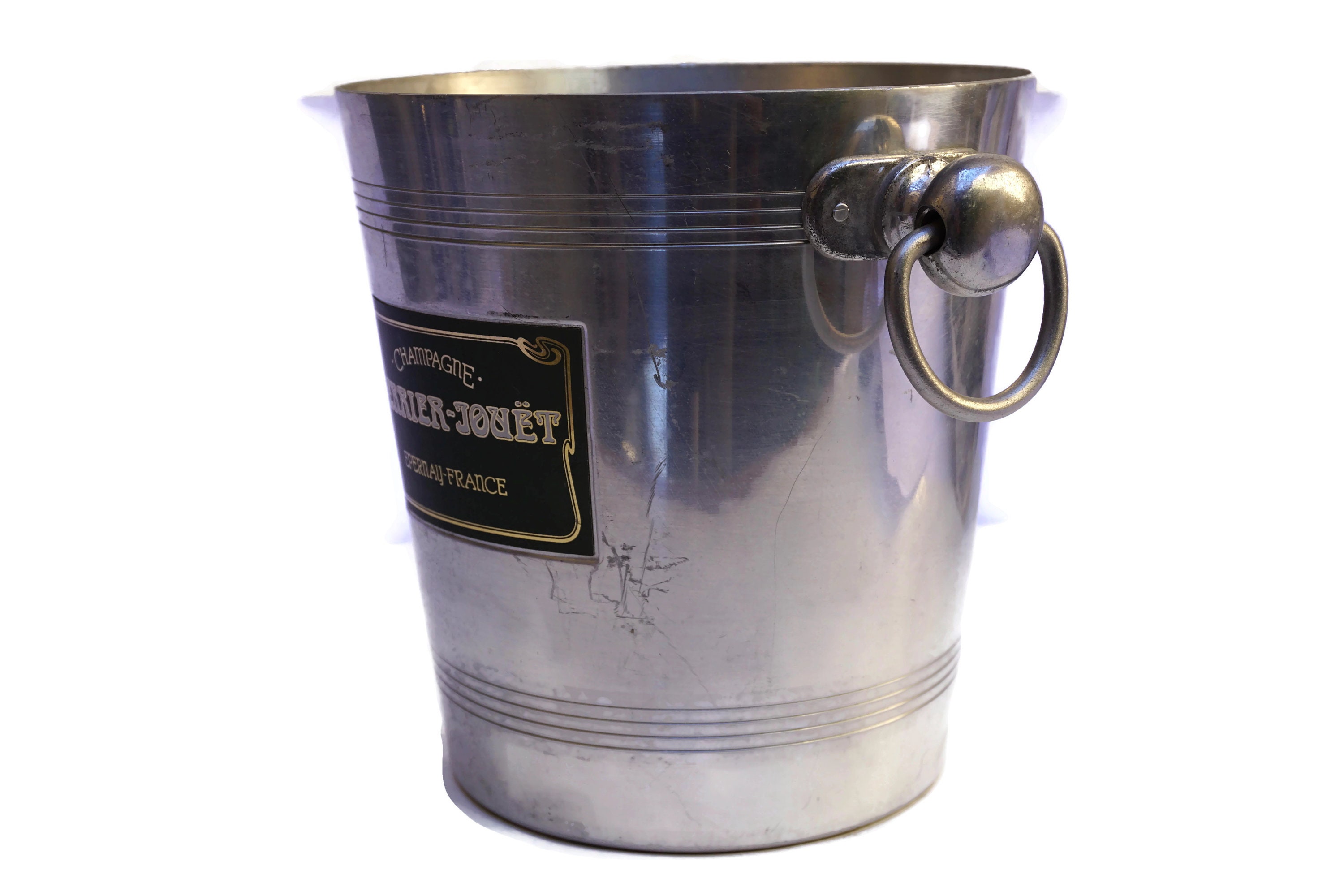 Perrier Jouet Champagne Chiller Ice Bucket, Vintage French Advertising