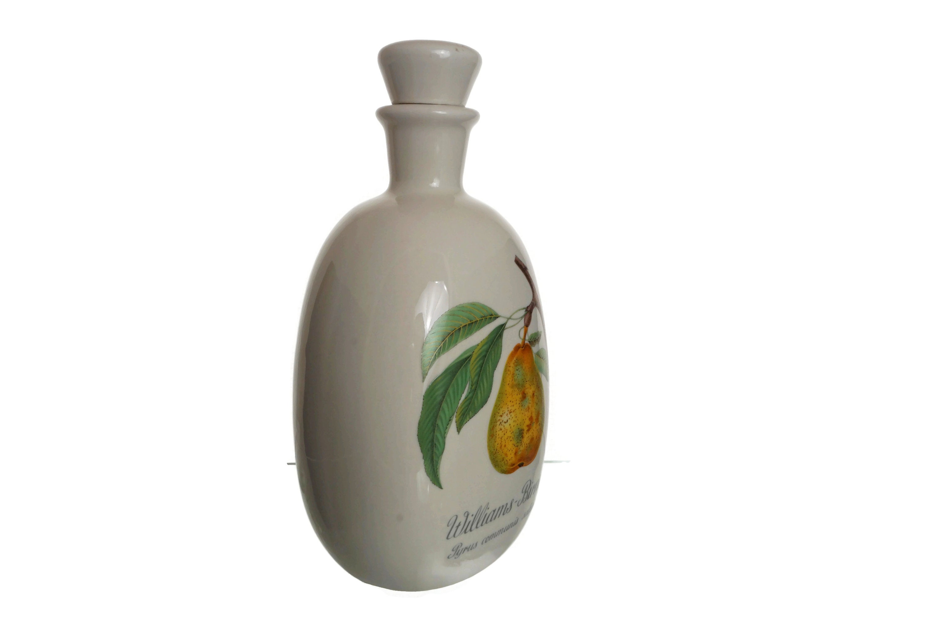 Pear Brandy Porcelain Decanter, Schladerer Williams Birne Ceramic
