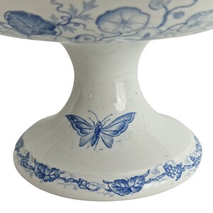 Butterflies and Flowers Transferware Dish