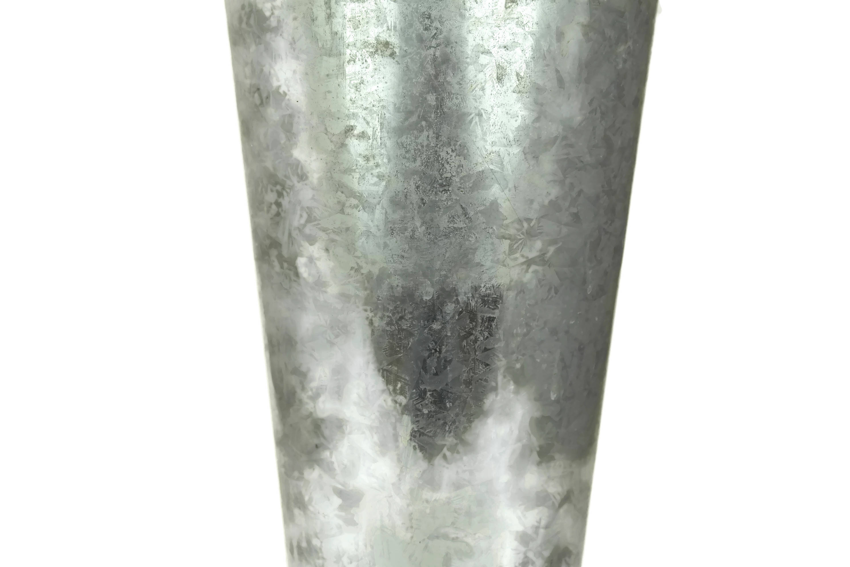 RESERVED. French Zinc Flower Bucket. Vintage Galvanized Florist Vase