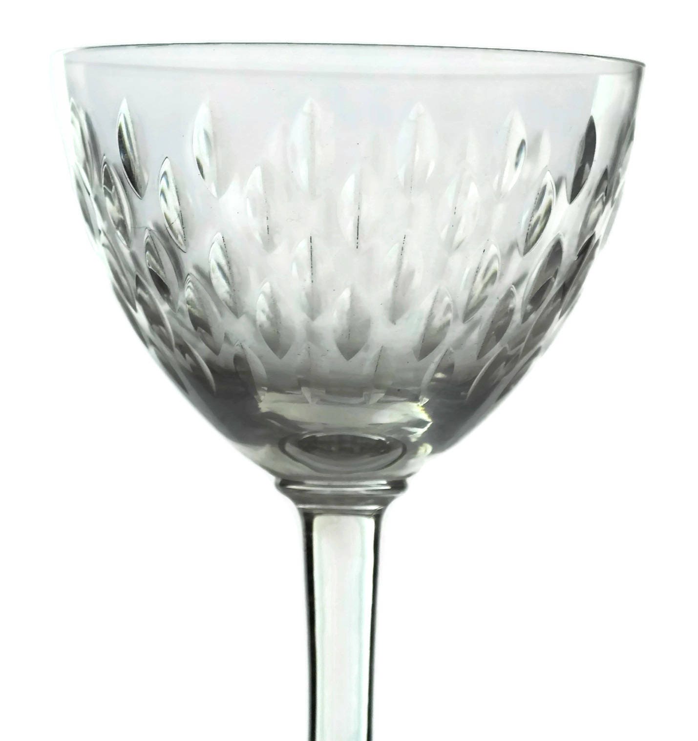 Vintage Baccarat Crystal Decanter and Sherry Glass Set in PARIS MARENGO