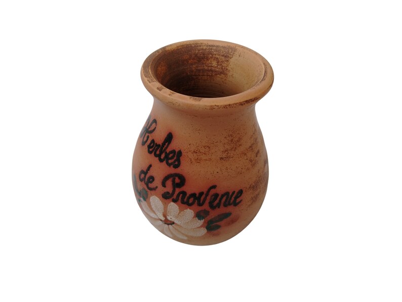 French Pottery Herbes De Provence Jar With Cork Lid Rustic Etsy