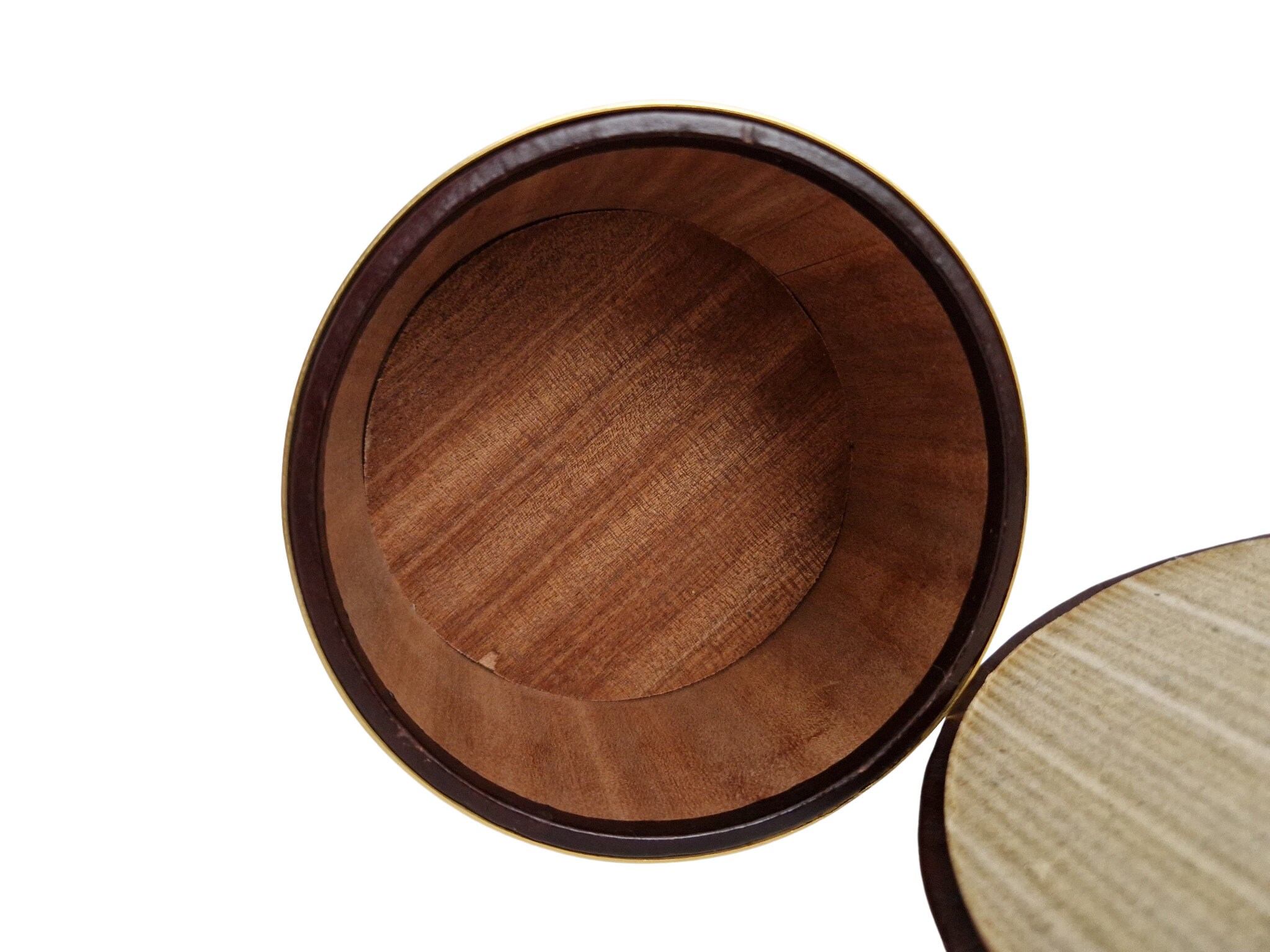 Vintage French Leather Tobacco Jar, Gift for Smoker