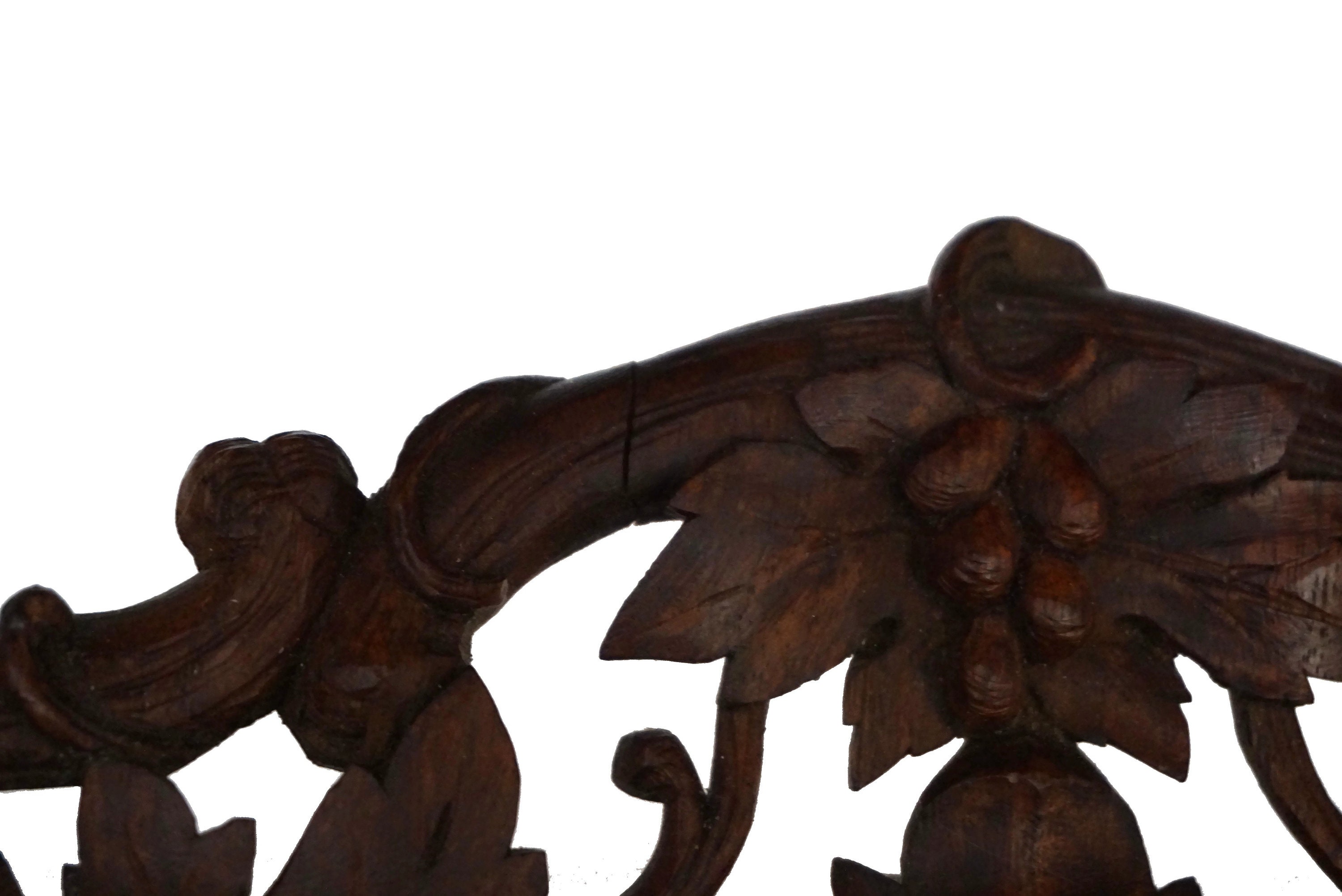 Antique Book Display Stand with Carved Wood Green Man Face Mask, 19th