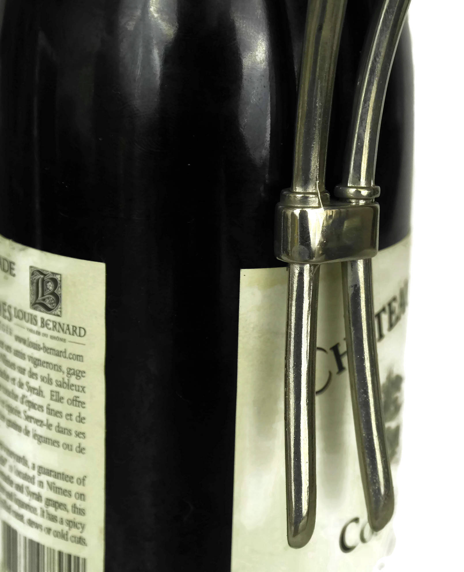 Wine Bottle Holder & Pourer Handle. Vintage Barware Decor. Wine Lover