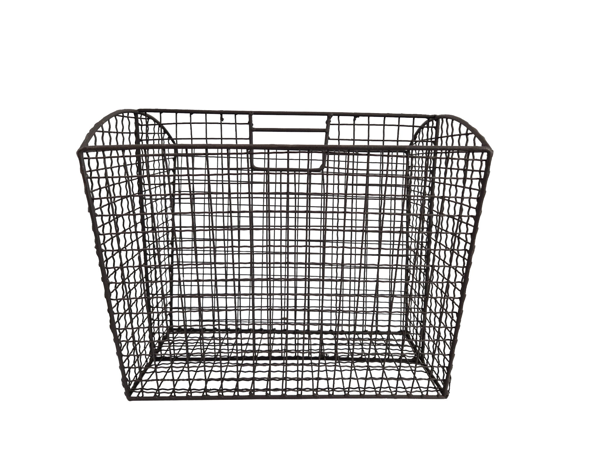 Vintage Wire Magazine Holder Rack, Newspaper Organizer, Waste Paper