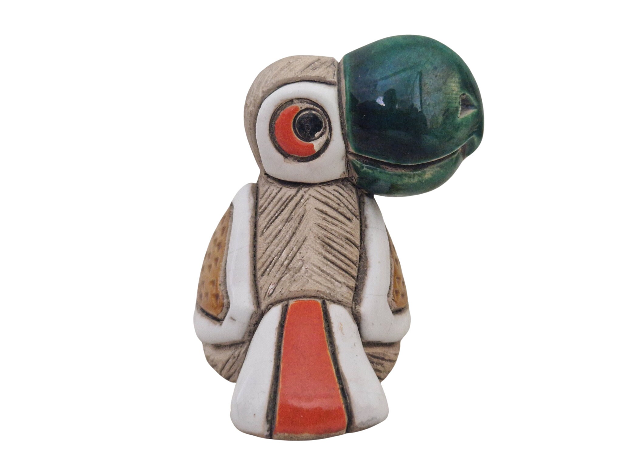 Artesania Rinconada Bird Figurines, Set of 3, Ceramic Miniature Parrots