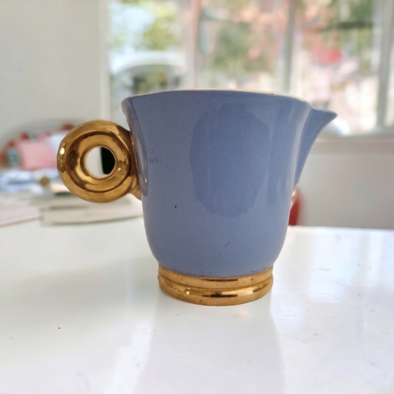 Mid Century Pastel Ceramic Milk Jug