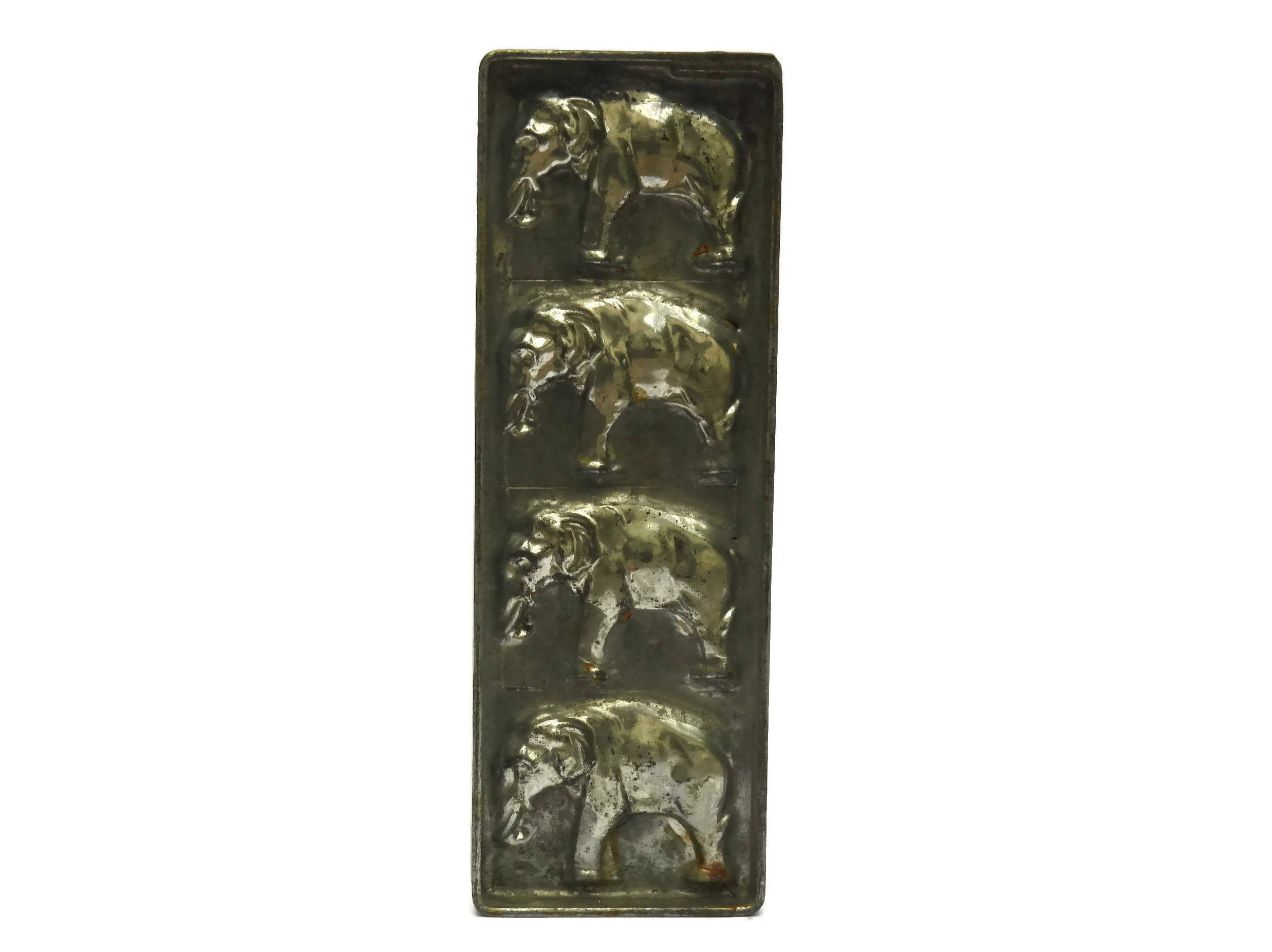 Antique French Elephant Candy Mold. Letang Fils Chocolate Mould.