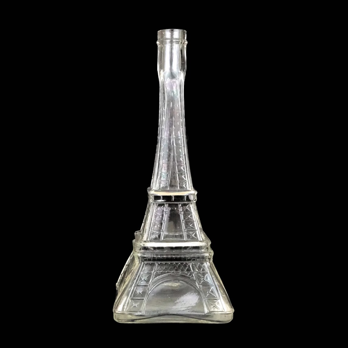 Vintage Eiffel Tower Glass Bottle I Love Paris Souvenir and Etsy