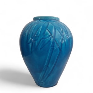 Asian Turquoise Blue Ceramic Vase