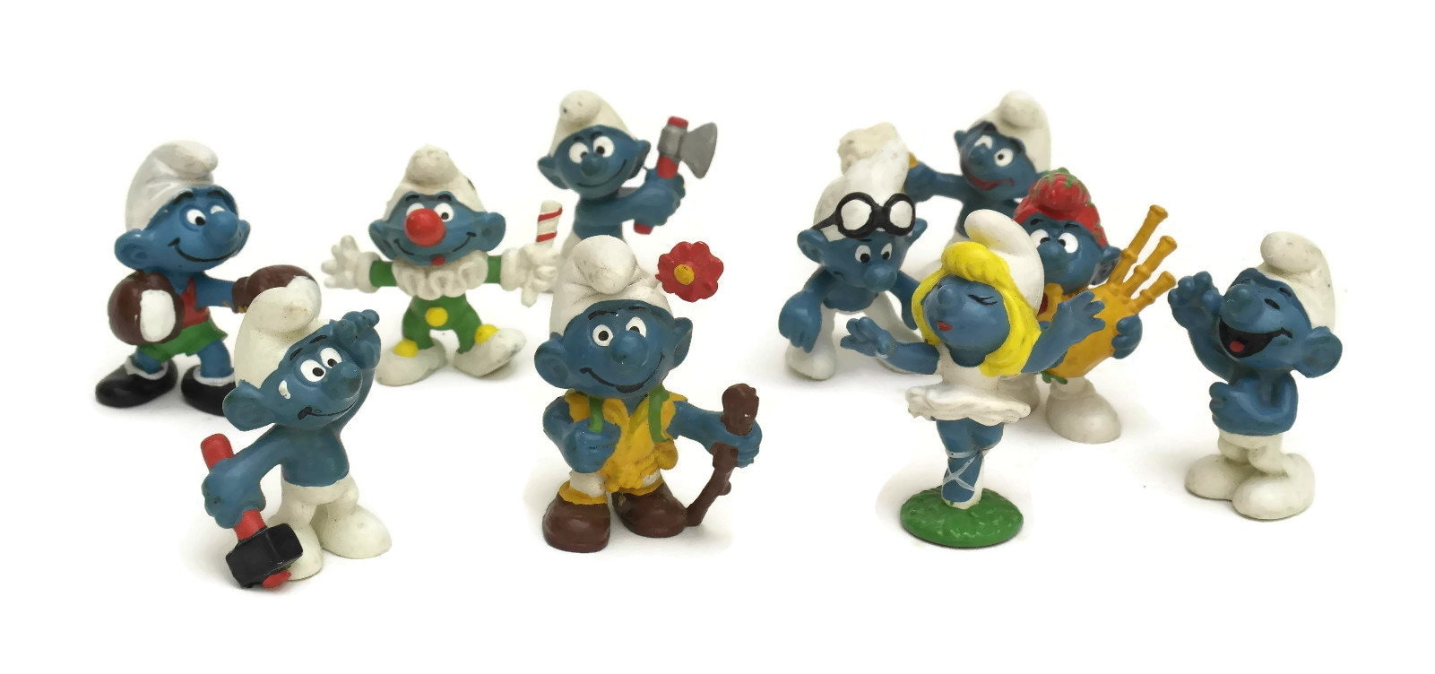 Vintage Smurf Action figurines, Set of 