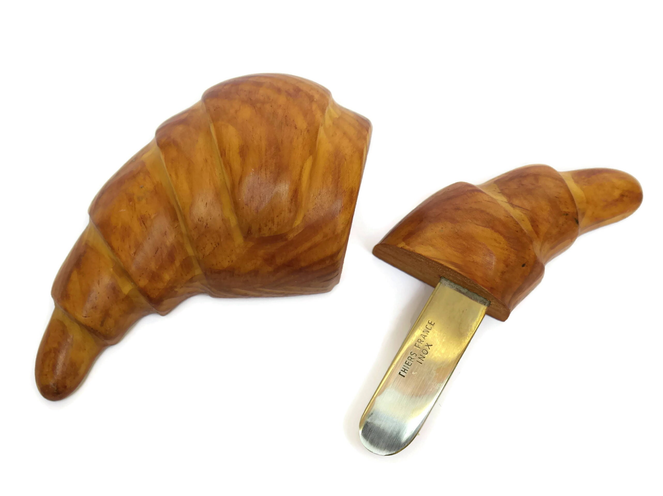Vintage French Croissant Butter Knife. French Country Kitchen Decor