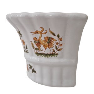 Moustiers Ceramic Wall Flower Frog Holder