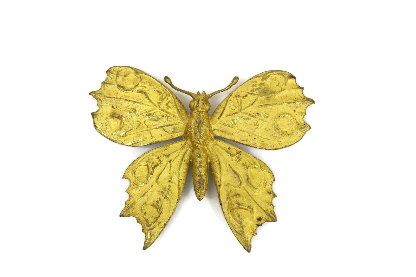 Antique Gilt Bronze Butterfly Ornament.