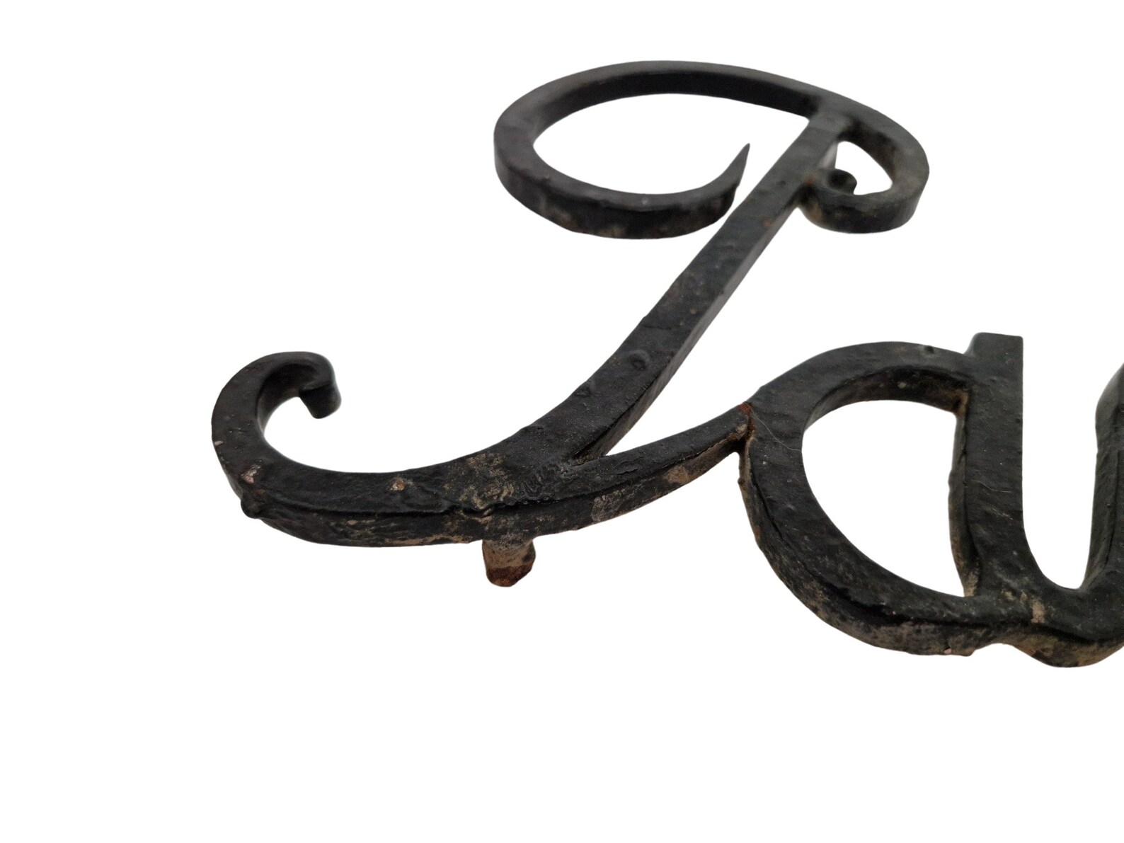 Wrought Iron Home Name Wall Sign Pamaya Cursive Calligraphy Etsy