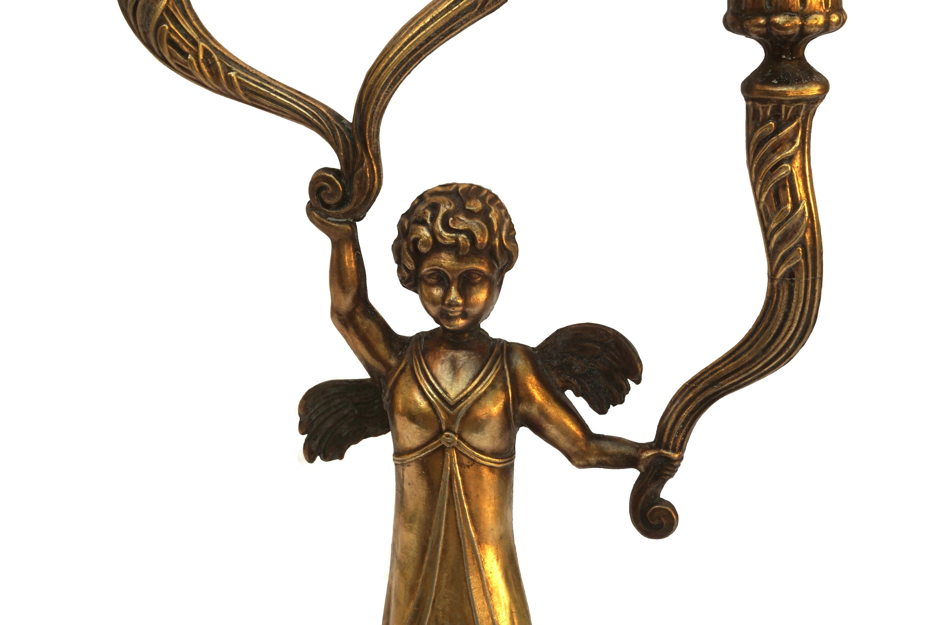 Antique Angel Figurine Candle Holder Candelabra, Christmas Home Decor