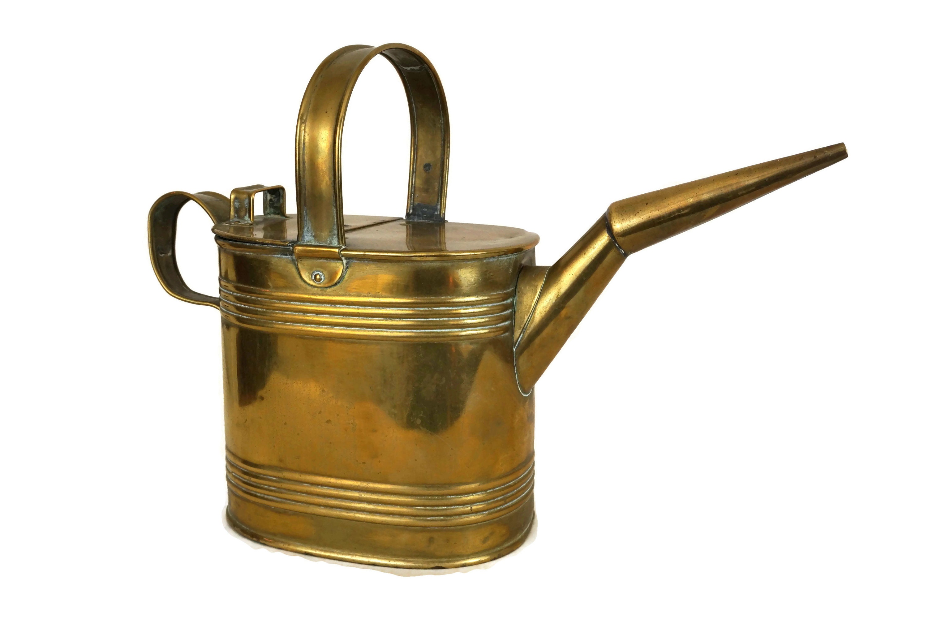 Antique Edwardian Brass Watering Can