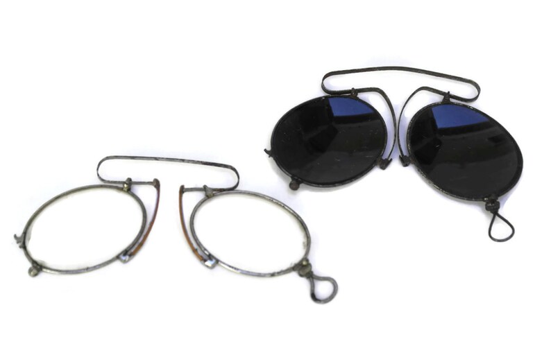 Antique Pince Nez Sunglasses and Reading Glasses. Clip On Etsy