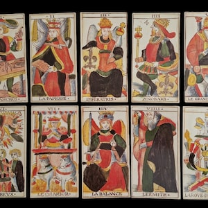 French Vintage Nostradamus Tarot Card Deck