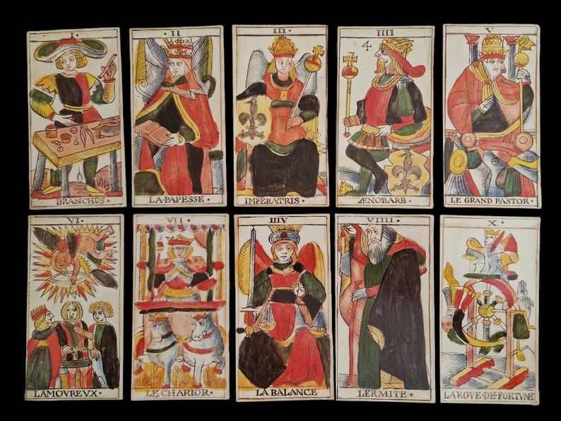 French Vintage Nostradamus Tarot Card Deck