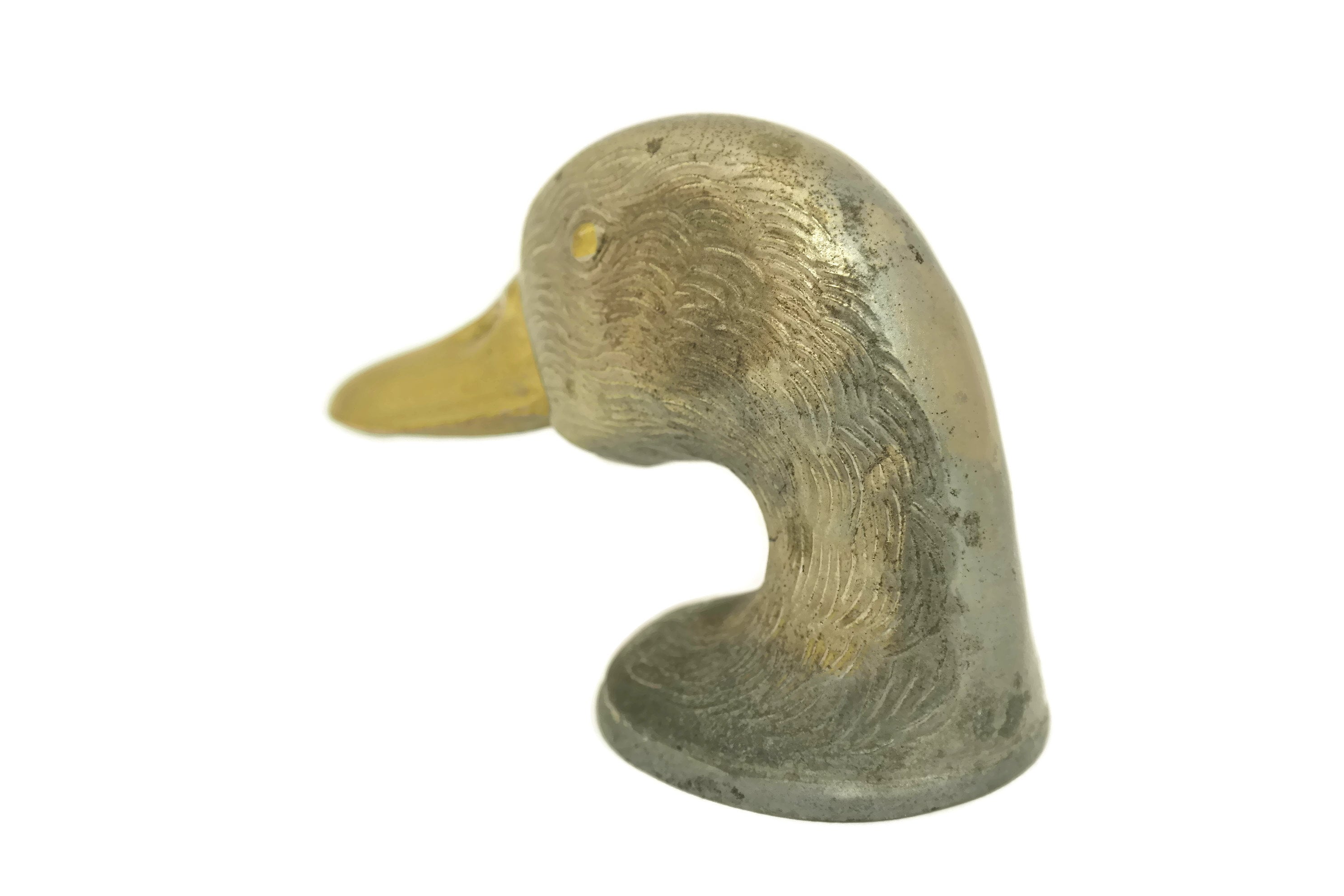 RESERVED Duck Bottle Cap Opener. Brass Duck Head Figural Beer Opener
