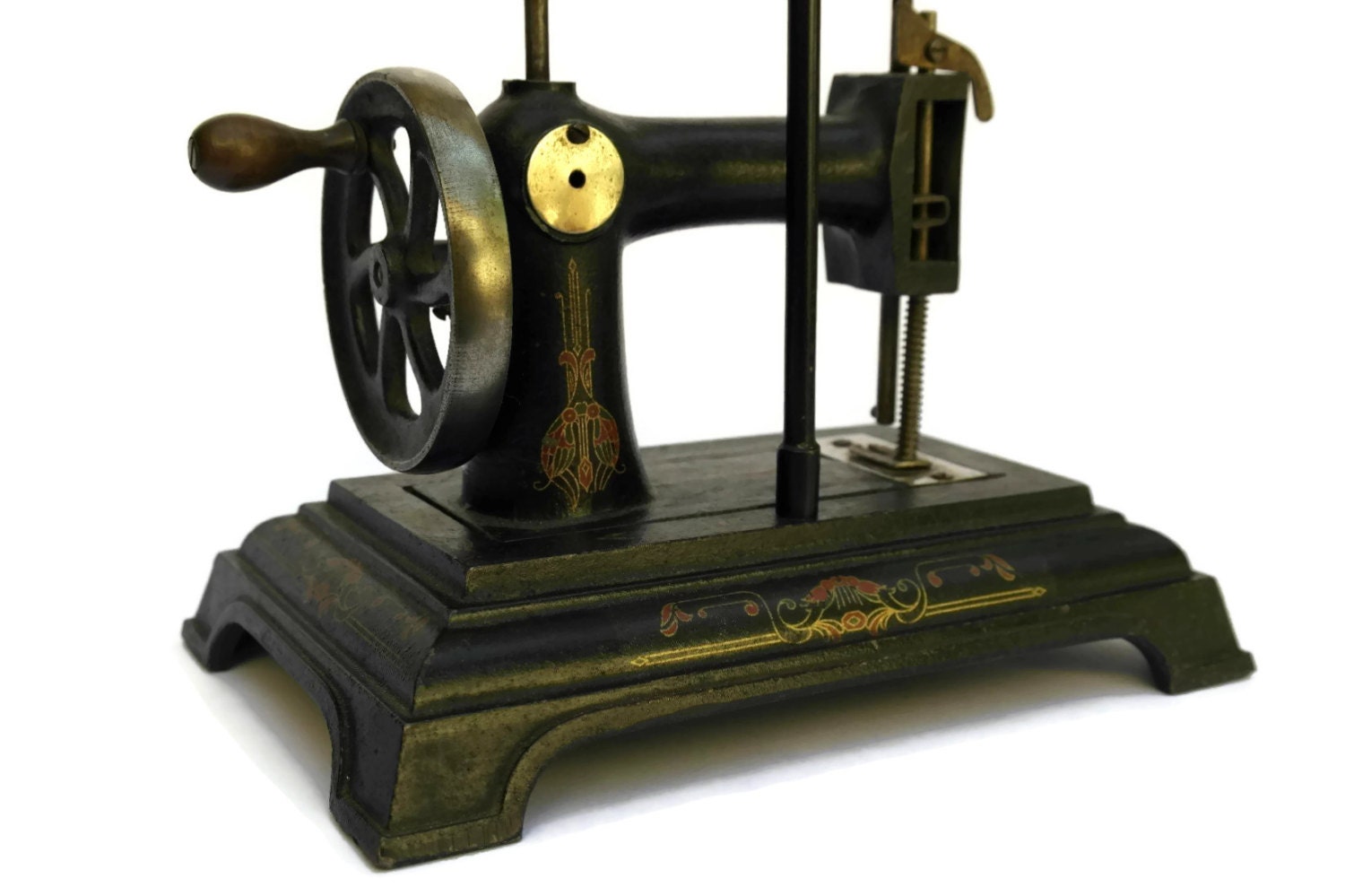 Antique Toy Sewing Machine with Light Fitting. French Baby Cast Iron