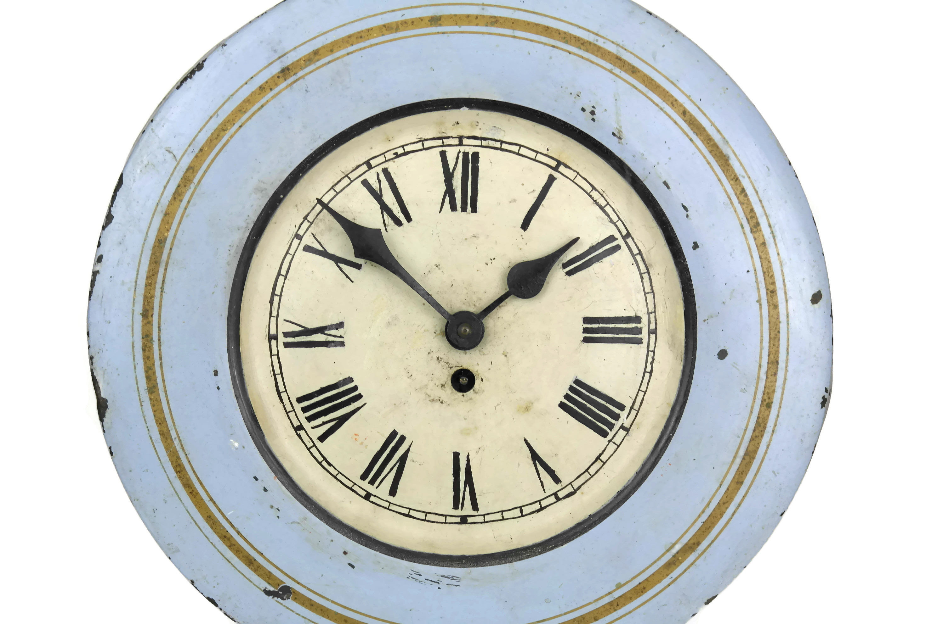 Shabby French Blue Kitchen Wall Clock.