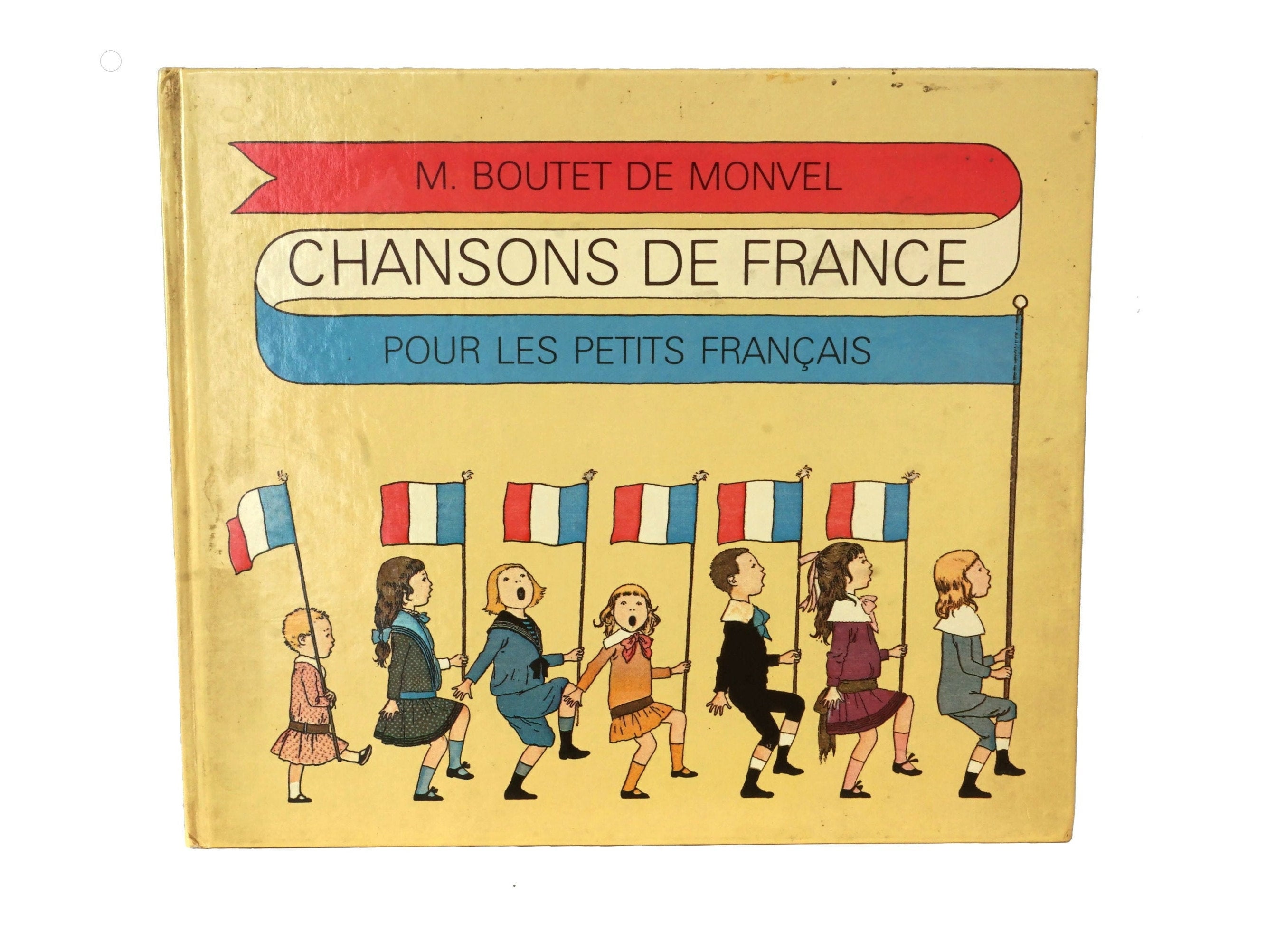 Vintage French Children's Song Book, Chansons de France by Boutet de