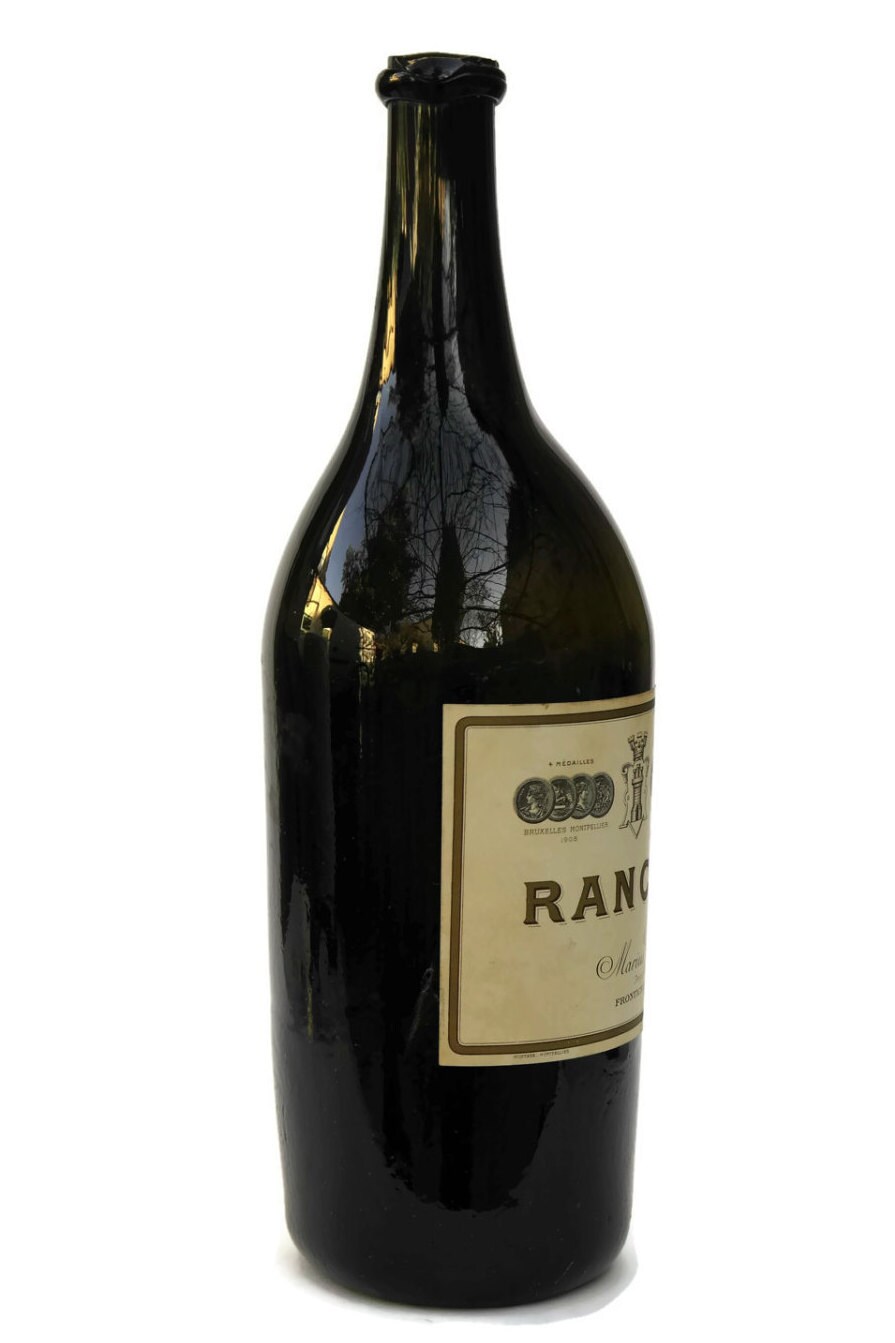 Antique French Wine Bottle. French Country Decor. Vintage Bar Decor.