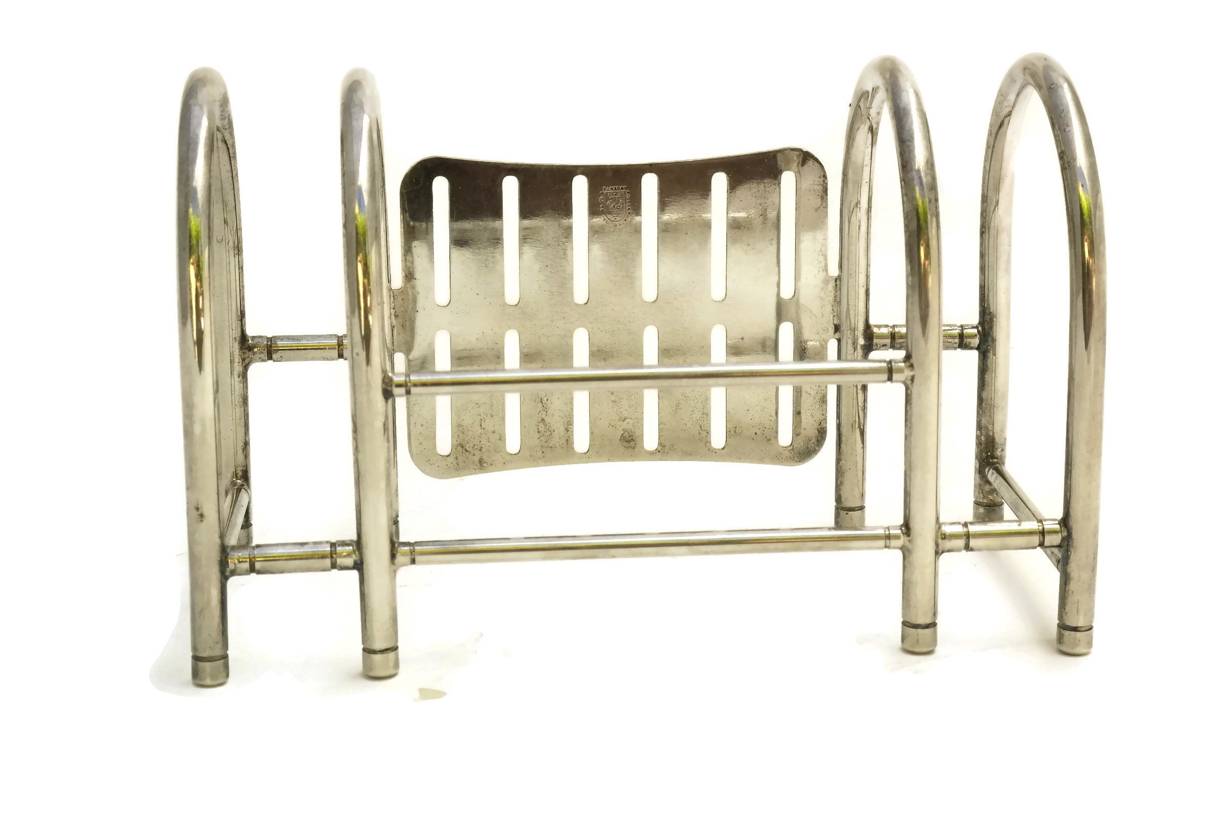 Vintage Silver Plated Cutlery Holder. Knife and Fork Rack. Flatware