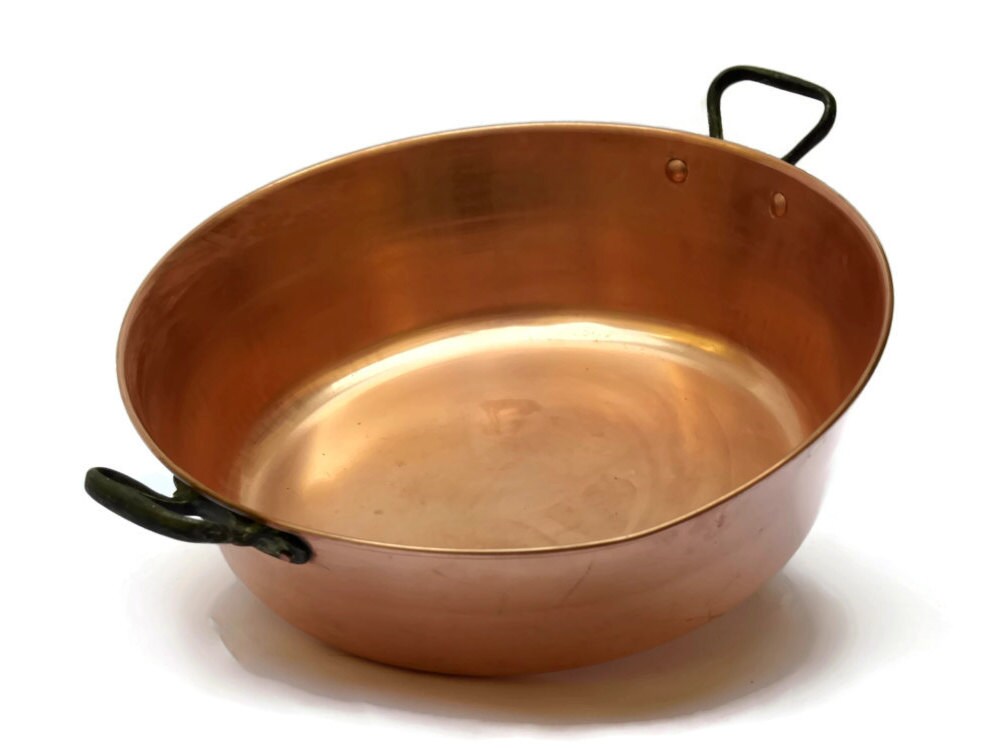 French Copper Preserve Pan. Copper Jam Pot. French Copper Cookware.