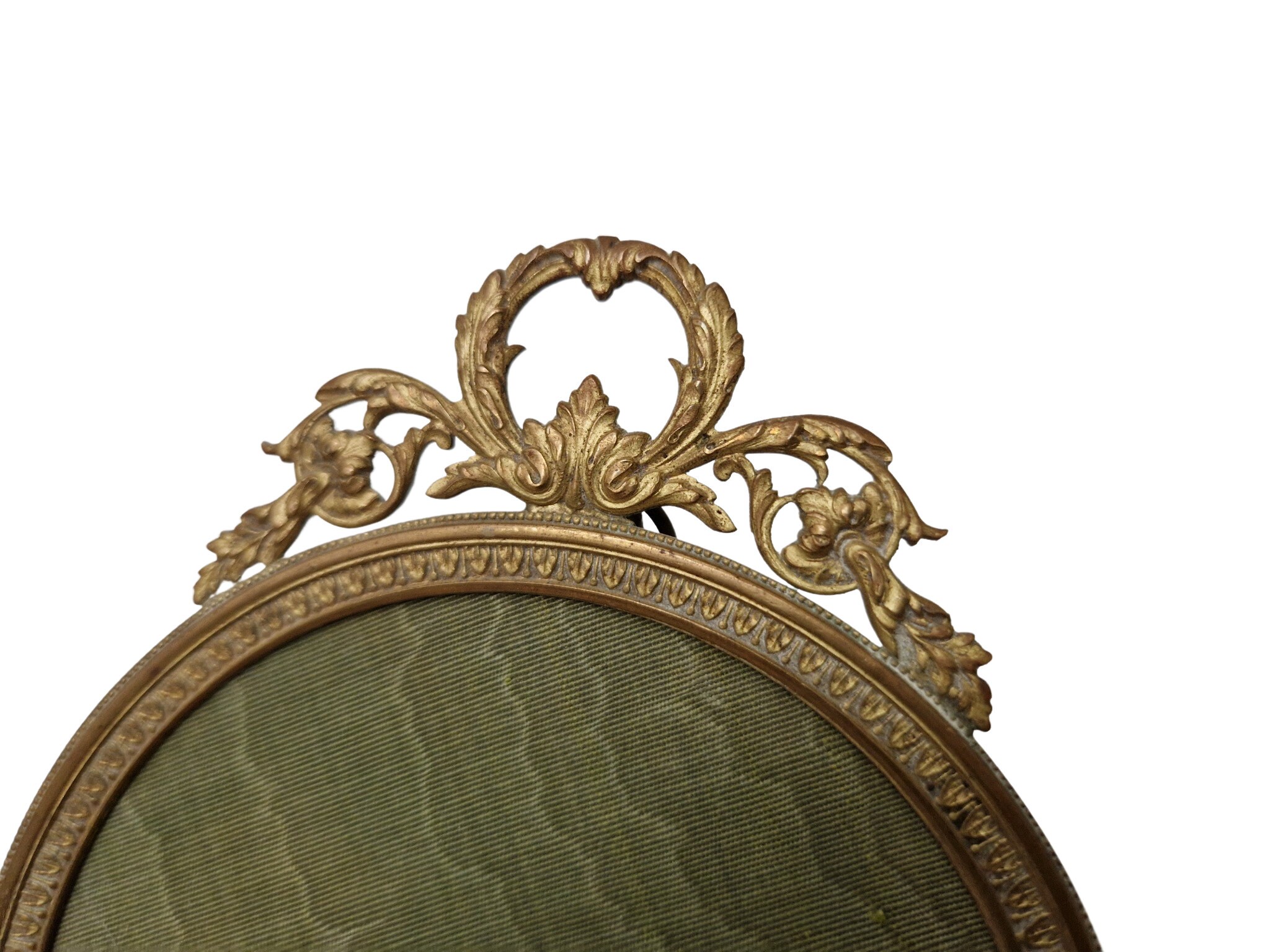 French Louis XV Antique Round Photo Frame, 19th Century Adjustable