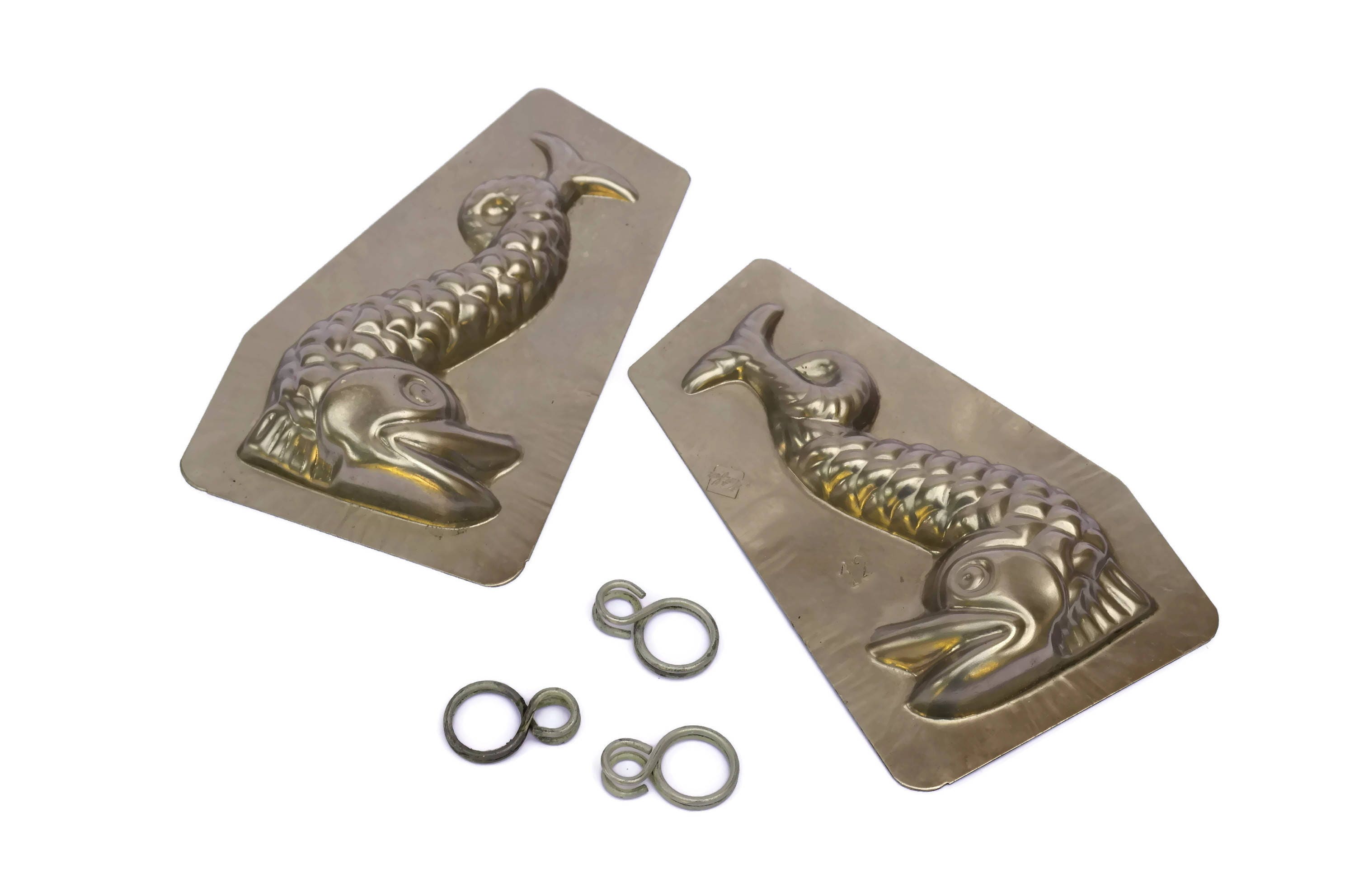 Vintage French Fish Chocolate Mold. Matfer France Stainless Metal Two