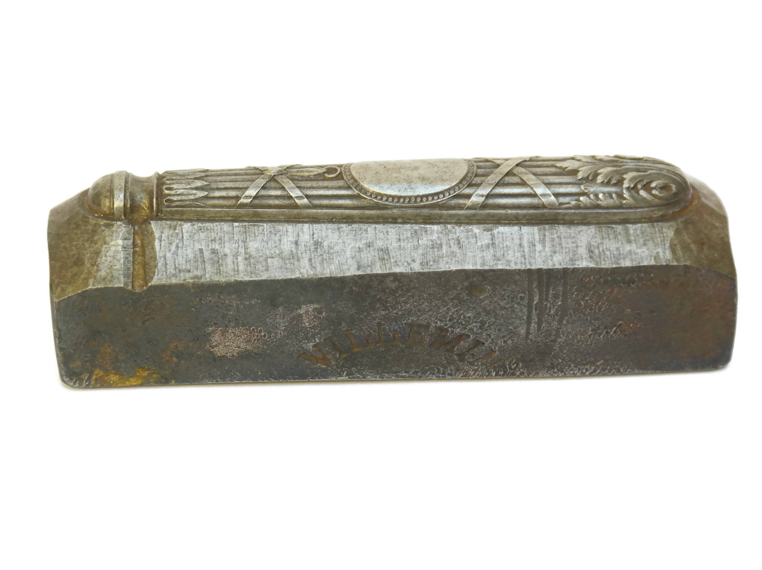 Antique French Silver Knife Handle Mold. Romantic French Provincial