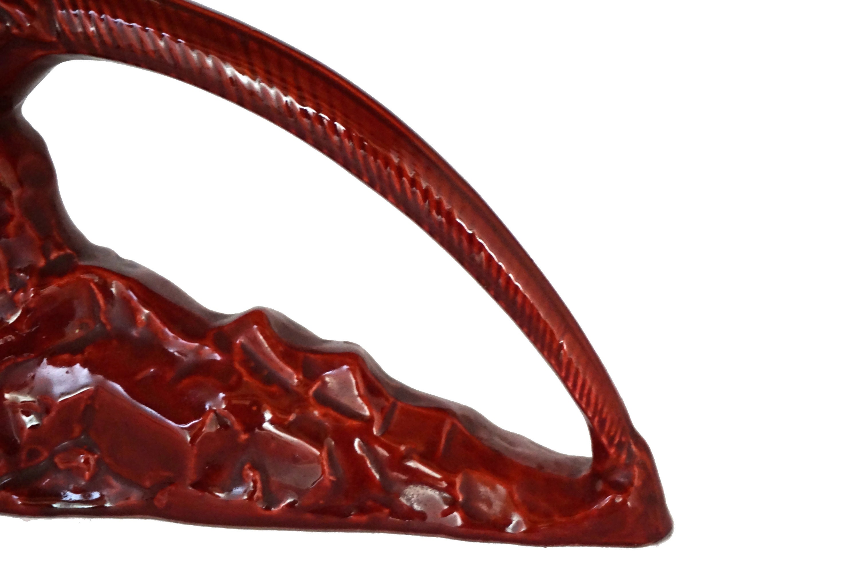 Art Deco Ceramic Peacock Statue, French Bird Figurine