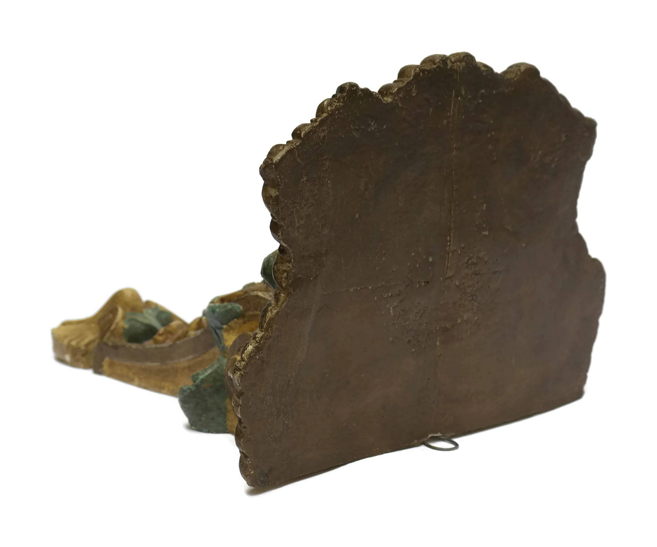 Antique Wall Console Shelf. Virgin Mary Statue Display Stand.