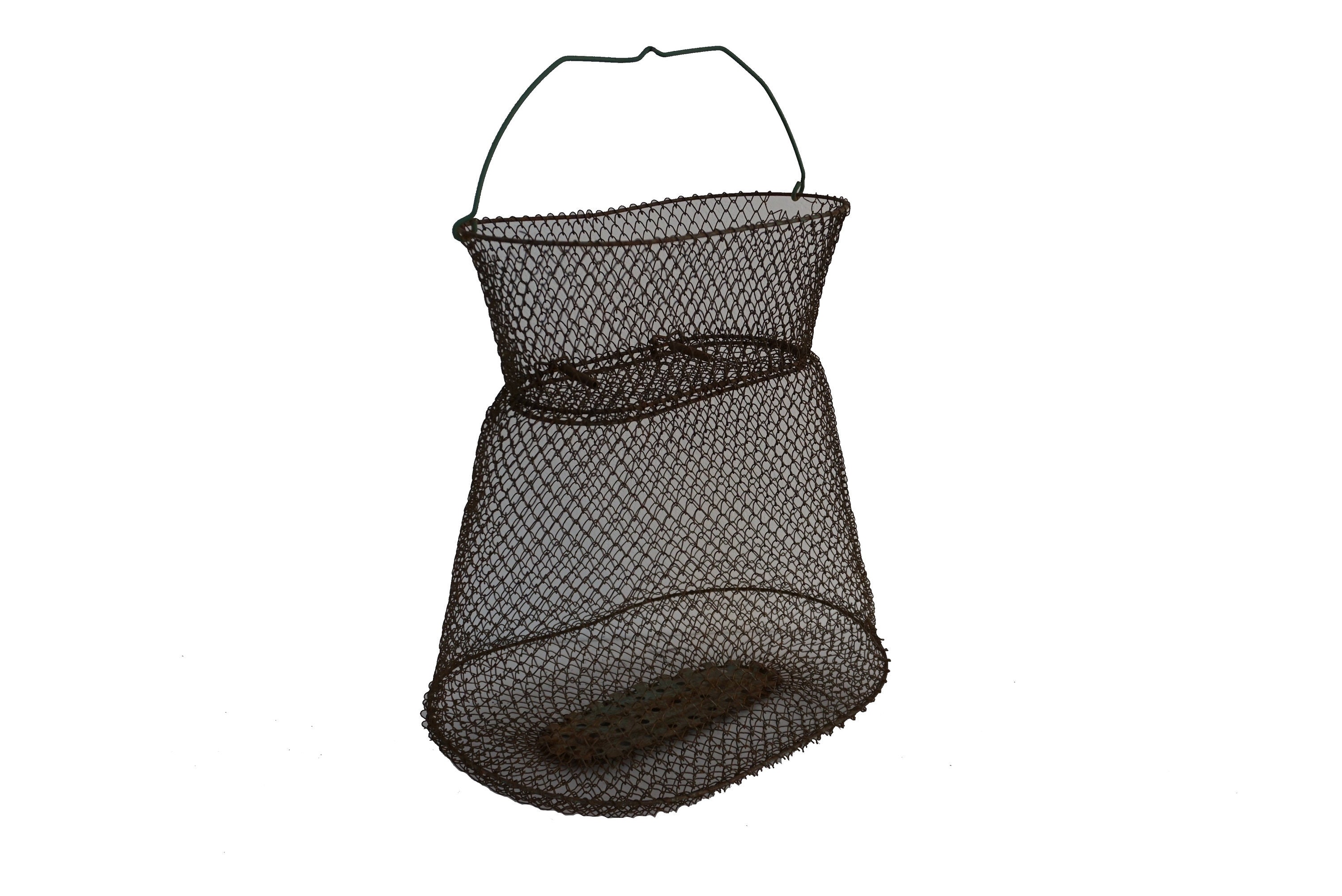 French Wire Floating Fish Basket with Collapsible Wire Mesh Cage