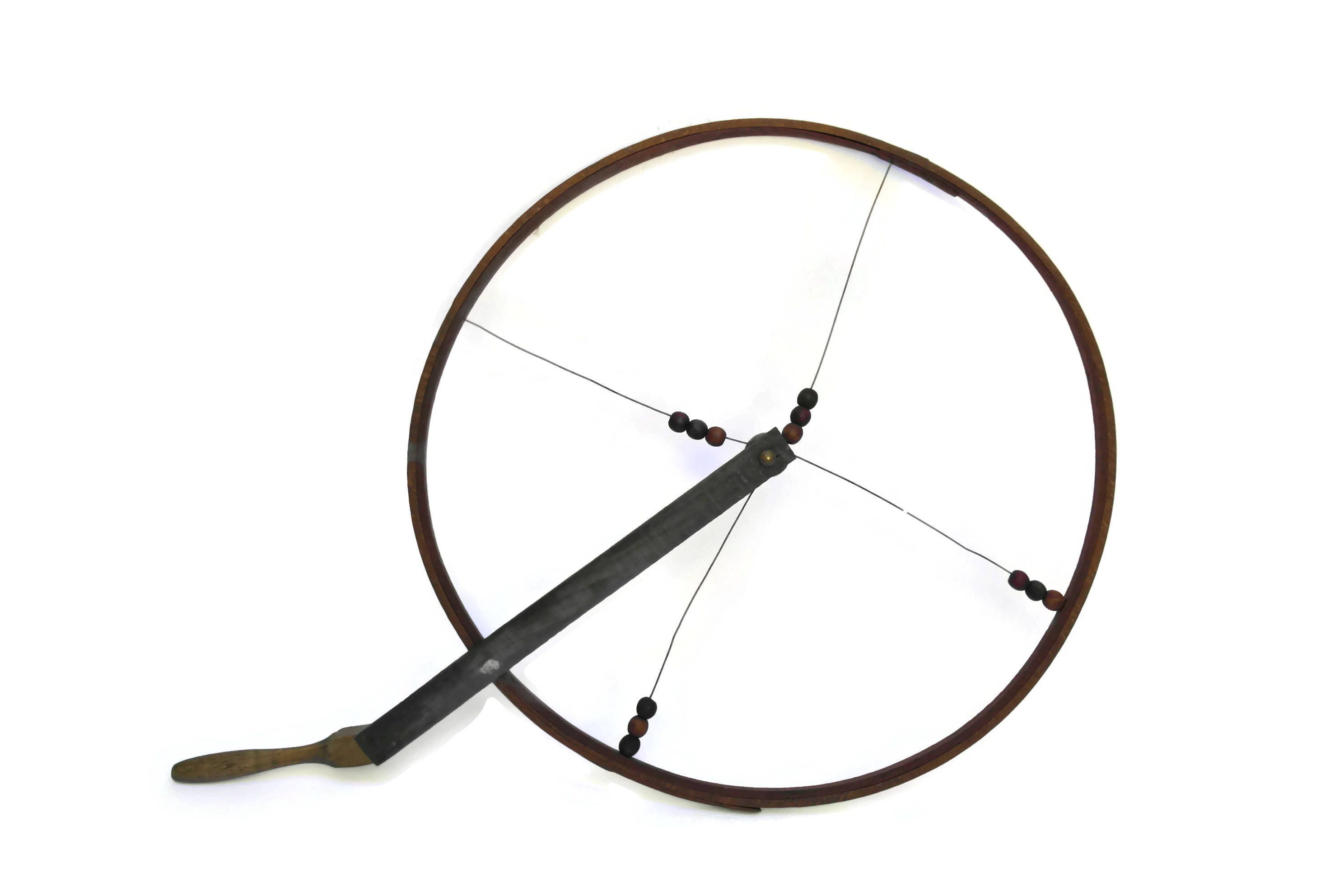 French Antique Running Hoop. Antique Victorian Toy. Wooden Running Toy.