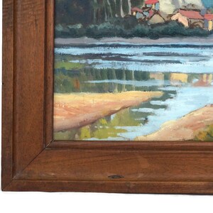 French Original Signed Riverscape Painting