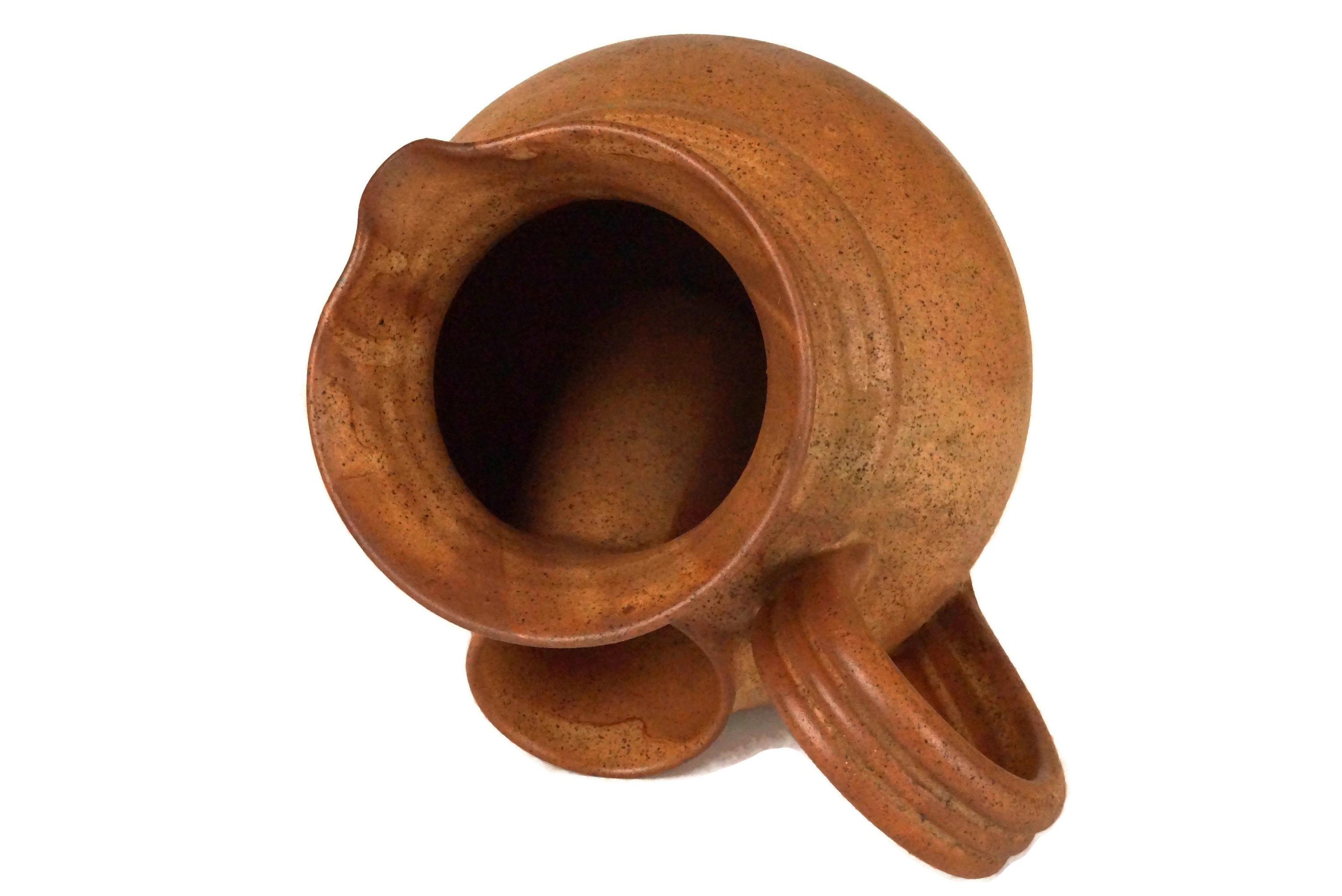 French Pottery Wine Cooler Pitcher, Rustic Provence Table Decor