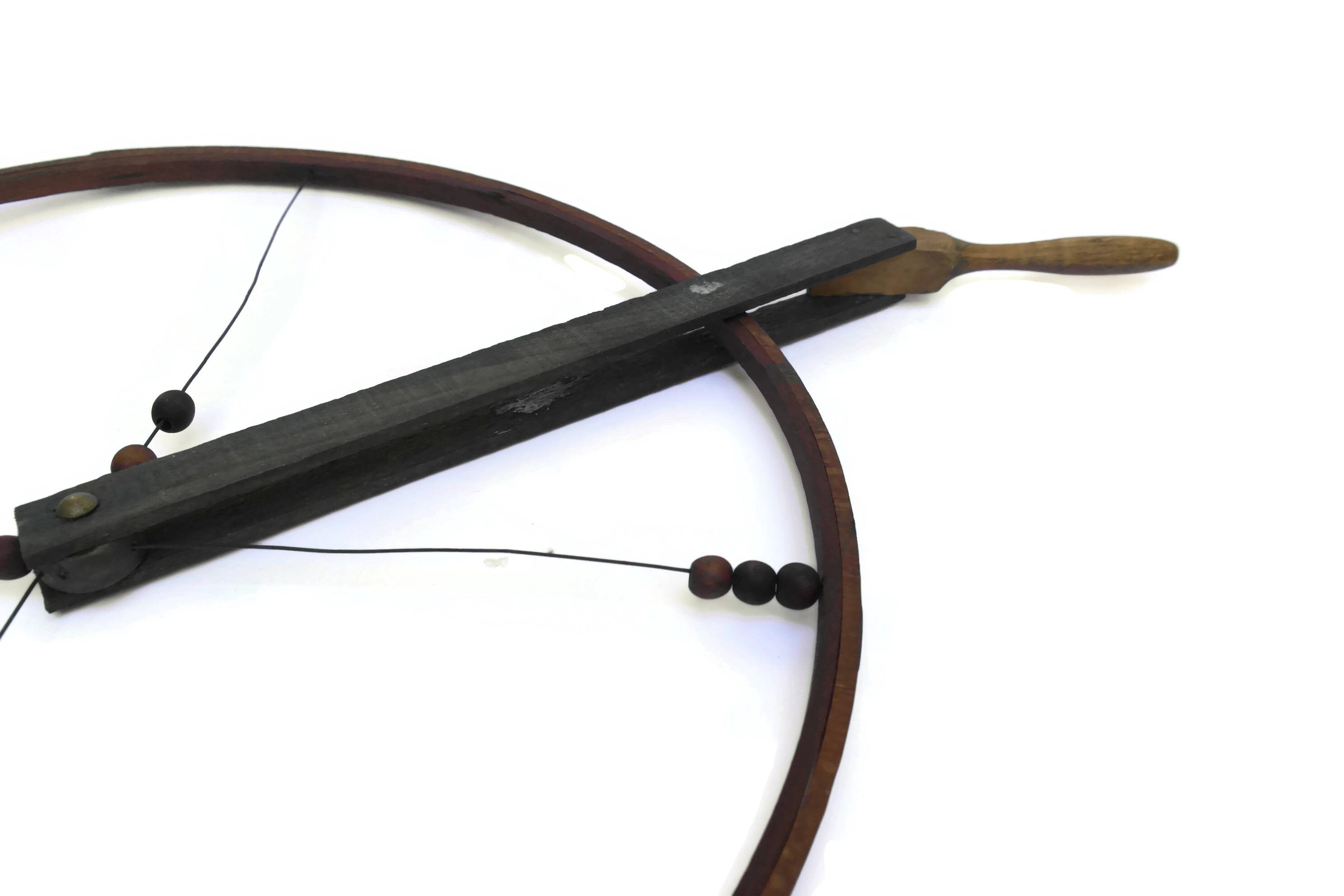 French Antique Running Hoop. Antique Victorian Toy. Wooden Running Toy.